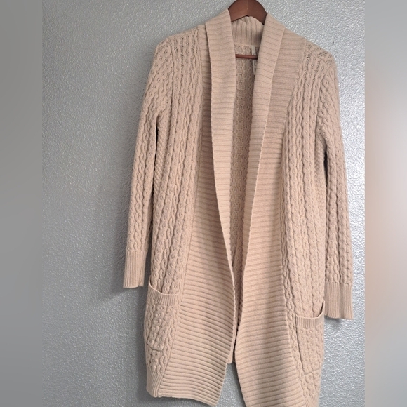 Leo & Nicole Beige Sweater Coat/Cardigan Size M - Picture 8 of 14